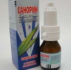 Санорин препарат, применяемый при лечении тубоотита для уменьшения отека слизистой